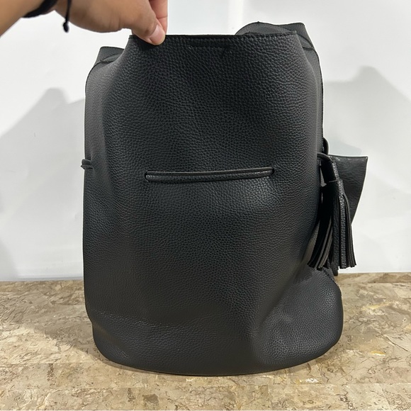 XL Black Tote Bag With Small Coin Purse Attached - Picture 10 of 16